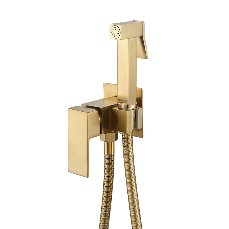Hot And Cold Toilet Shattaf bidet prayer （Gold）