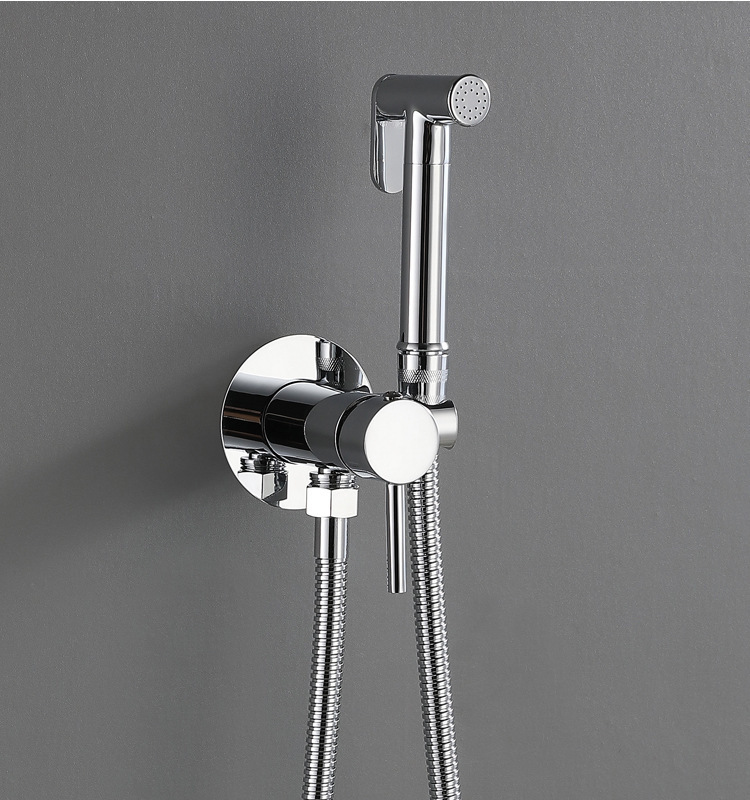 Hot And Cold Toilet Shattaf bidet prayer （Chrome）