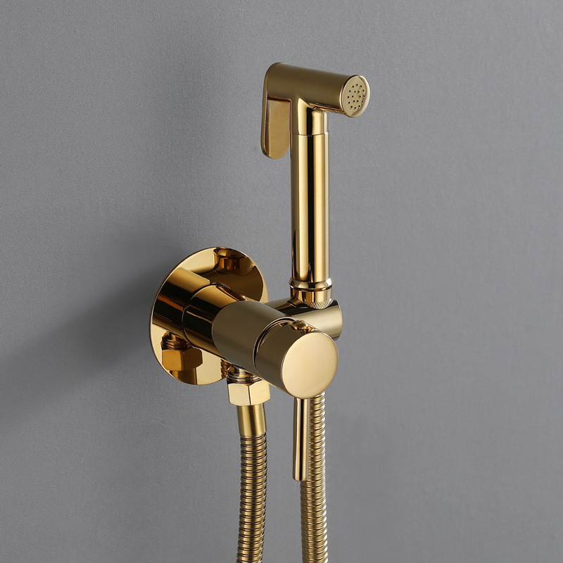 Hot And Cold Toilet Shattaf bidet prayer （Gold）