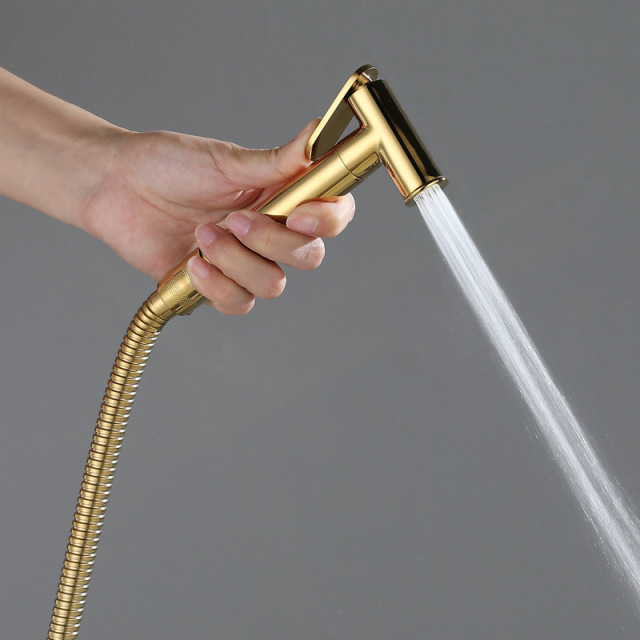 Hot And Cold Toilet Shattaf bidet prayer （Gold）