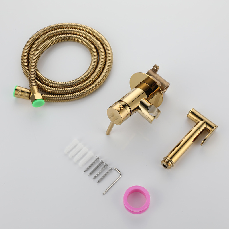 Hot And Cold Toilet Shattaf bidet prayer （Gold）