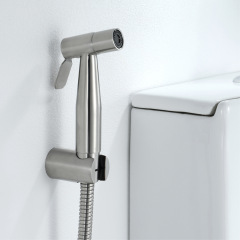 Brushed Nickel Toilet Bidet Set Stainless Steel Wall Mount Toilet Shower Sprayer