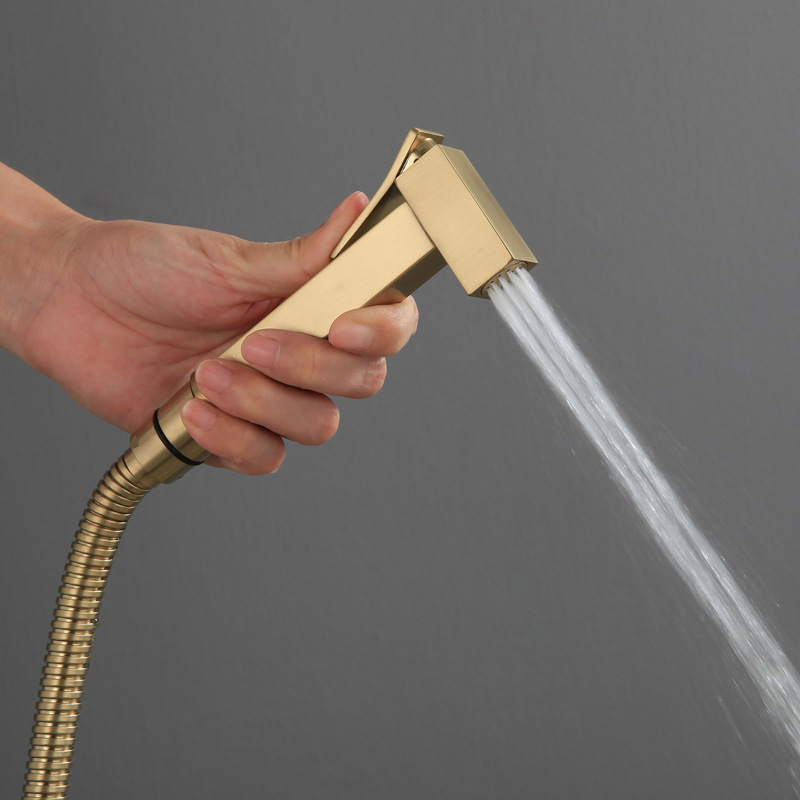 Hot And Cold Toilet Shattaf bidet prayer （Gold）