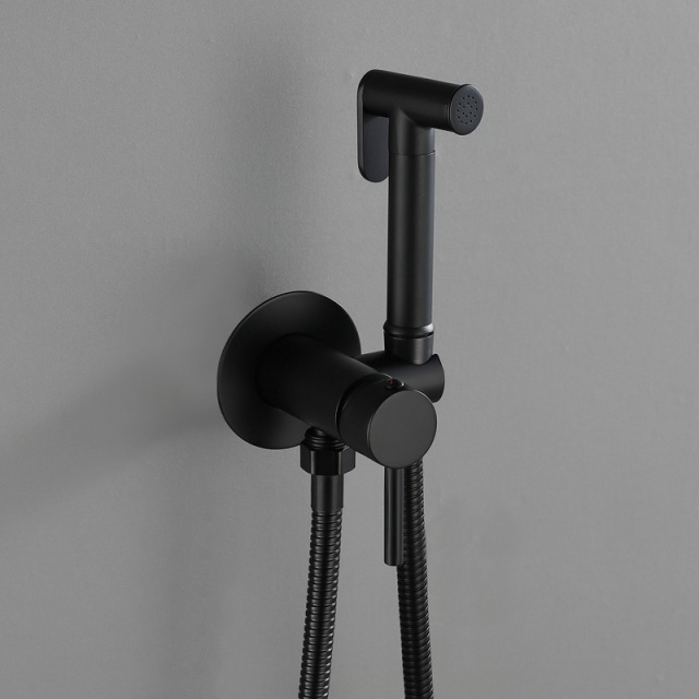 Hot And Cold Toilet Shattaf bidet prayer （Matte Black）