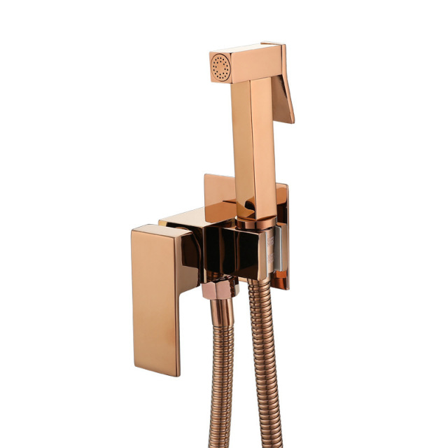 Hot And Cold Toilet Shattaf bidet prayer （Rose Gold）