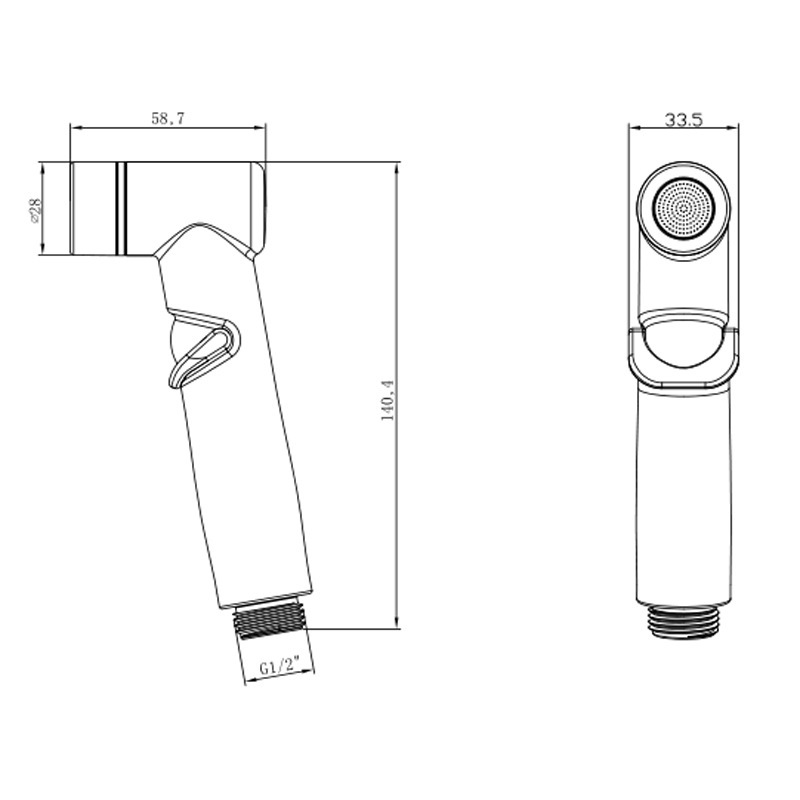 Rainshower Portable Adjustable Flow Shattaf Bidet Hand Water pressure shower Toilet Spray