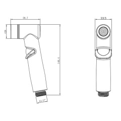 Rainshower Portable Adjustable Flow Shattaf Bidet Hand Water pressure shower Toilet Spray