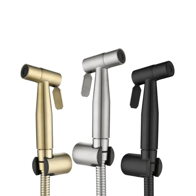 Brushed Nickel Toilet Bidet Set Stainless Steel Wall Mount Toilet Shower Sprayer