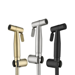Brushed Nickel Toilet Bidet Set Stainless Steel Wall Mount Toilet Shower Sprayer