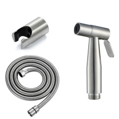 Brushed Nickel Toilet Bidet Set Stainless Steel Wall Mount Toilet Shower Sprayer
