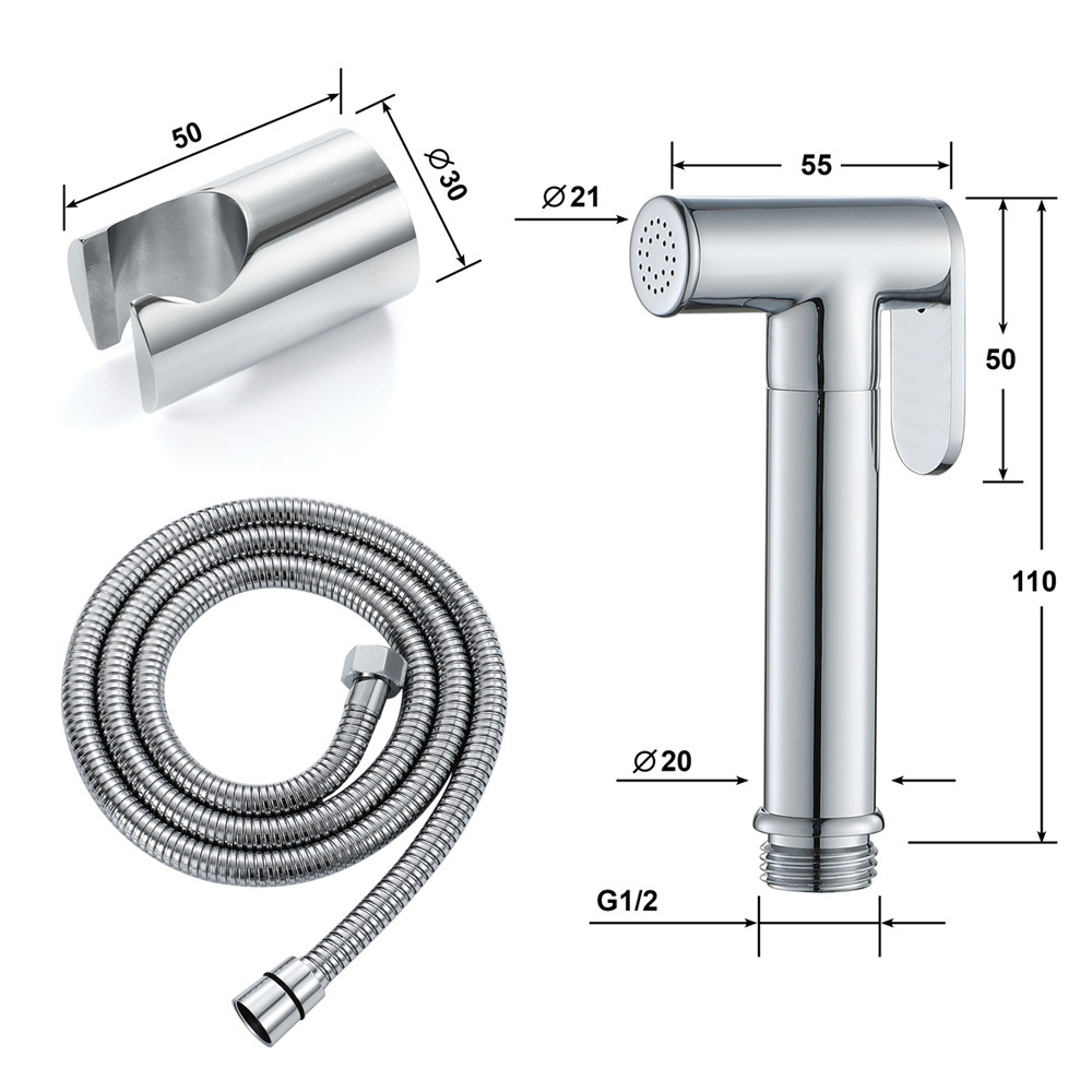 Bidet Toilet Spray Set Handheld Showers Stainless Steel Muslim Shattaf Bidet Taps Toilet Cleaning