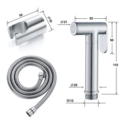 Bidet Toilet Spray Set Handheld Showers Stainless Steel Muslim Shattaf Bidet Taps Toilet Cleaning