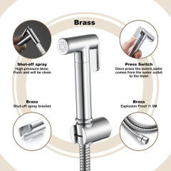 Bidet Toilet Spray Set Handheld Showers Stainless Steel Muslim Shattaf Bidet Taps Toilet Cleaning