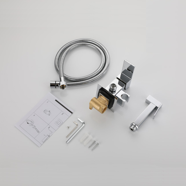 Hot And Cold Toilet Shattaf bidet prayer （Chrome）
