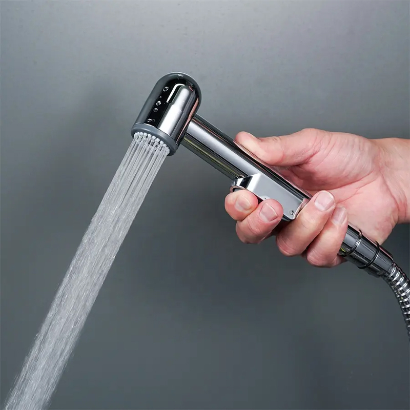 Chrome Plastic High Quality Bathroom Handheld Shattaf Shattaf Toilet Bidet Sprayer with Holder
