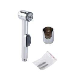 Chrome Plastic High Quality Bathroom Handheld Shattaf Shattaf Toilet Bidet Sprayer with Holder