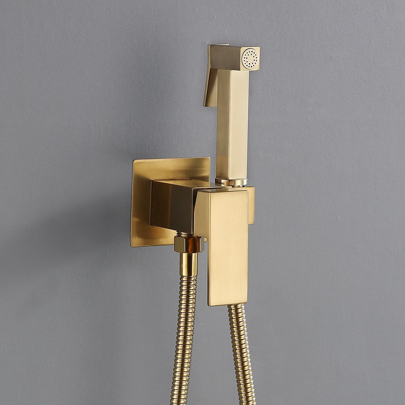 Hot And Cold Toilet Shattaf bidet prayer （Gold）