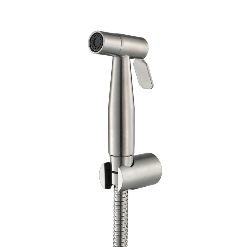 Brushed Nickel Toilet Bidet Set Stainless Steel Wall Mount Toilet Shower Sprayer