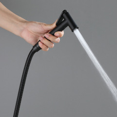 Hot And Cold Toilet Shattaf bidet prayer （Matte Black）