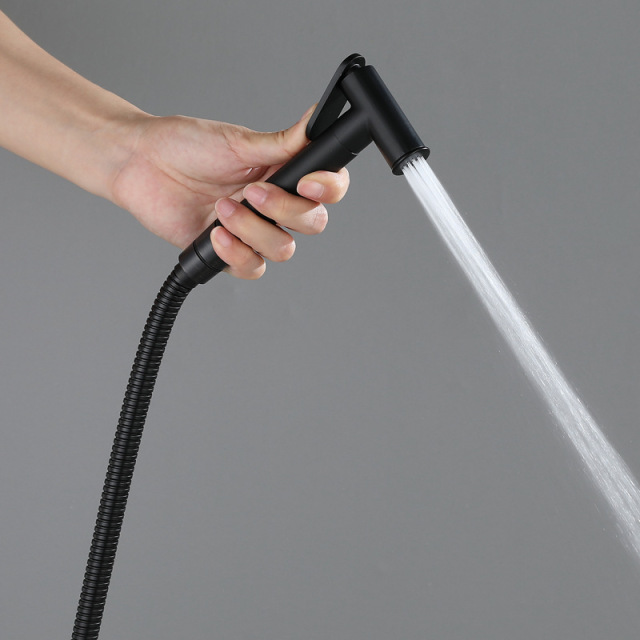 Hot And Cold Toilet Shattaf bidet prayer （Matte Black）