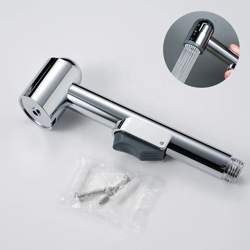 Chrome Plastic High Quality Bathroom Handheld Shattaf Shattaf Toilet Bidet Sprayer with Holder
