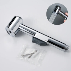Chrome Plastic High Quality Bathroom Handheld Shattaf Shattaf Toilet Bidet Sprayer with Holder