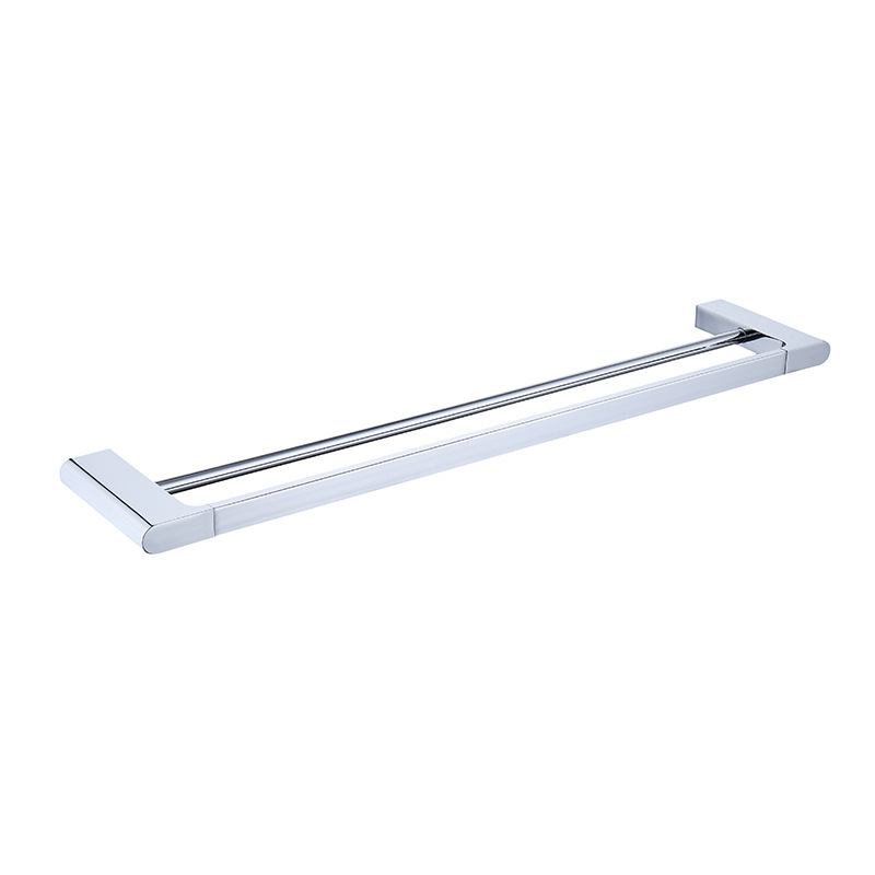 Towel Rail Towel Bar Bathroom Hardware Towel Rack Bar Double Bar（Chrome）
