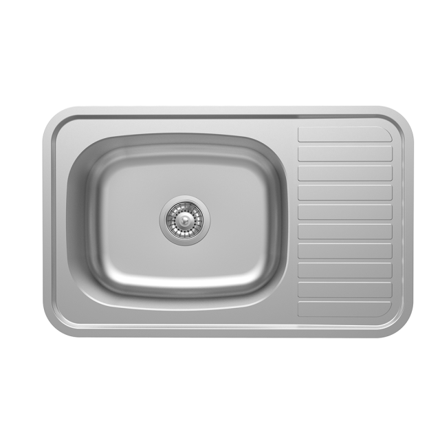 Kitchen Single Bowl Sink With Drainboard