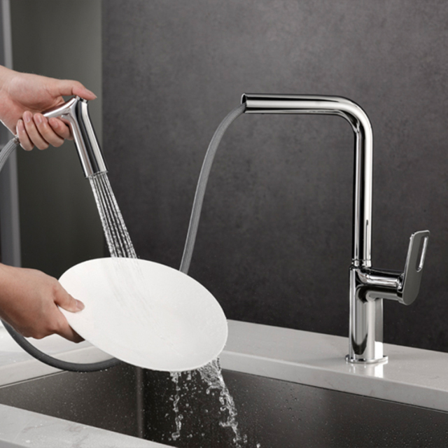 360 rotate spout pull out Kitchen Faucet