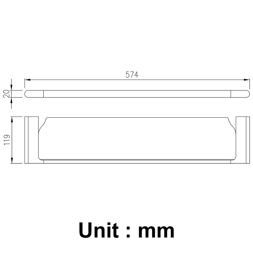 Glass Shelf For Bathroom Accessories Wall Mounted Bath Towel Shelf （Chrome）