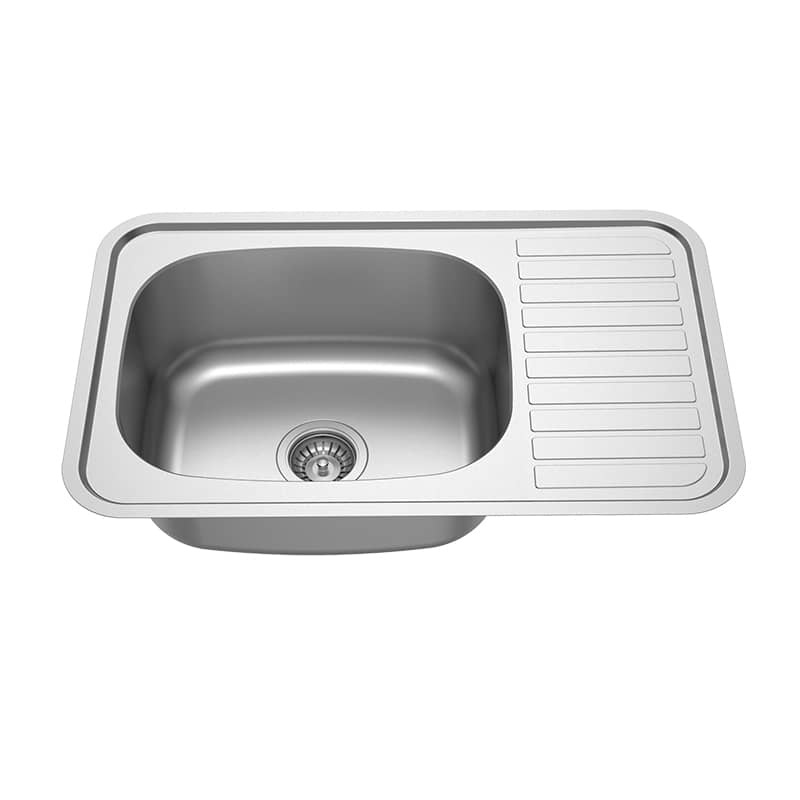 Kitchen Single Bowl Sink With Drainboard
