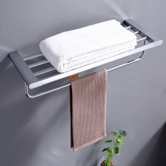 Bathroom Shower Towel Holder Towel Rack Bathroom Hardware （Matte Black）