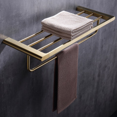 Bathroom Shower Towel Holder Towel Rack Bathroom Hardware （Matte Black）