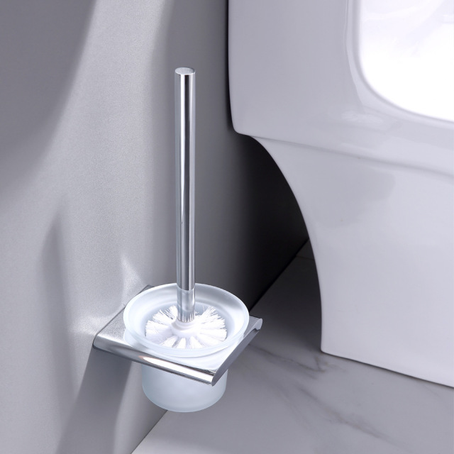 Bathroom Accessories Toilet Brush Holder  Bathroom Cleaning（Chrome）
