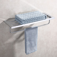 Bathroom Shower Towel Holder Towel Rack Bathroom Hardware （Matte Black）