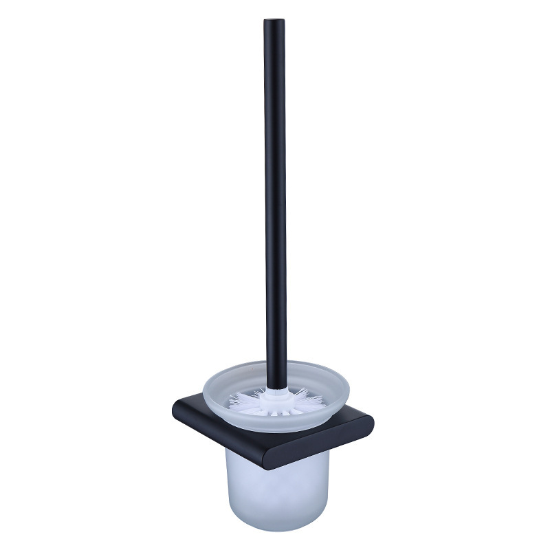 Bathroom Accessories Toilet Brush Holder  Bathroom Cleaning（Matte Black）