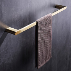 Towel Rail Towel Bar Bathroom Hardware Towel Rack Bar Single Bar（Matte Black）