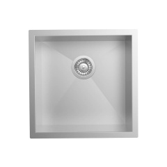 Kitchen single bowl sink without overflow hole