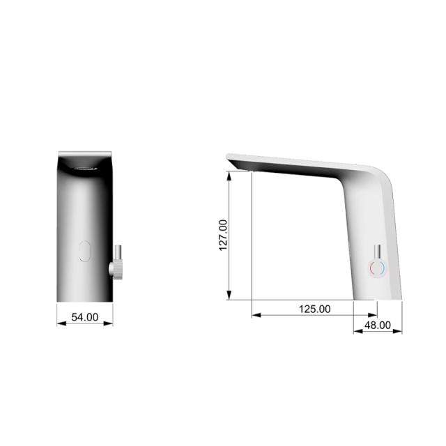 Touch less sensor smart hot and cold water lavatory wash basin faucet mixer tap（PVD Gold）