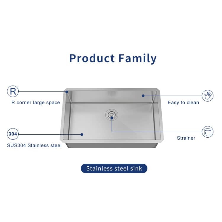 Kitchen double bowl sink with overflow hole