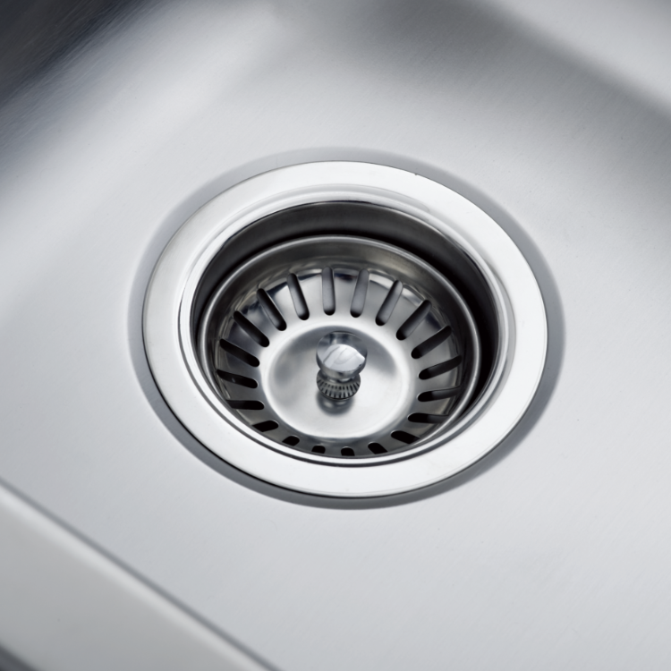 Kitchen double bowl sink with drainboard