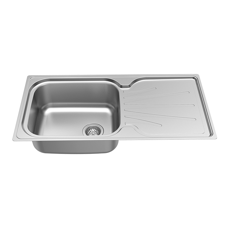 Kitchen Single Bowl Sink With Drainboard