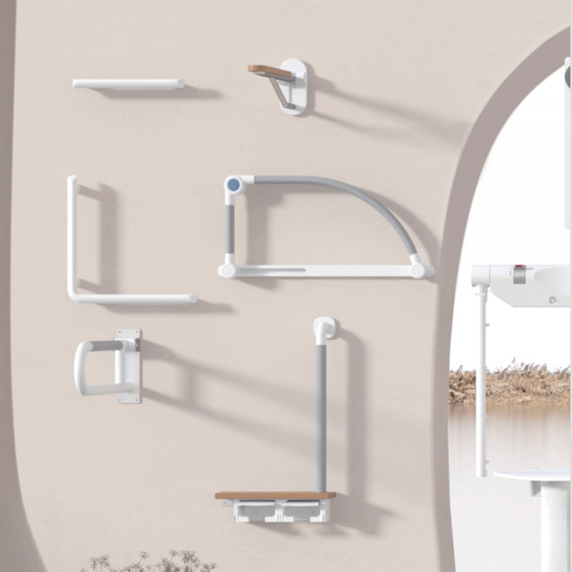 L-shaped safety handrail