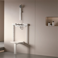 Folding shower stool
