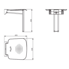 Folding shower stool