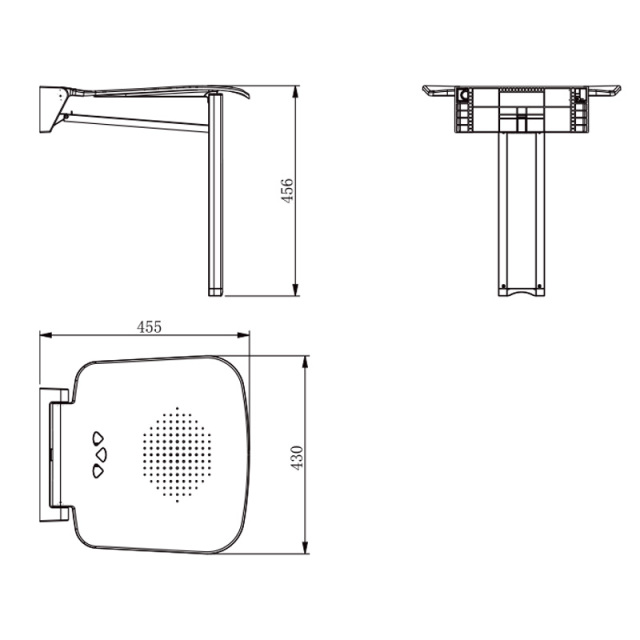 Folding shower stool