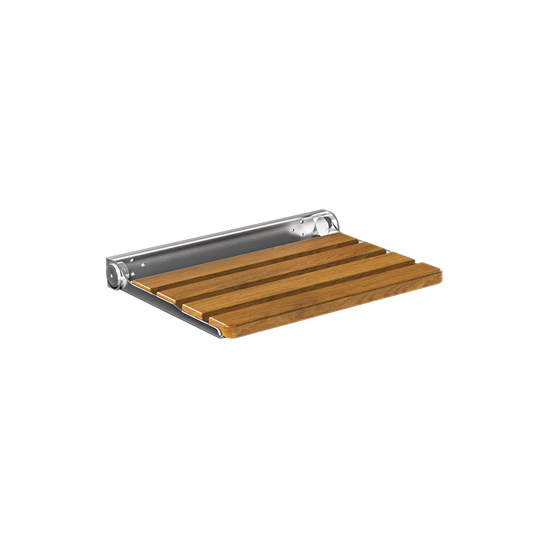 Solid wood folding shower seat