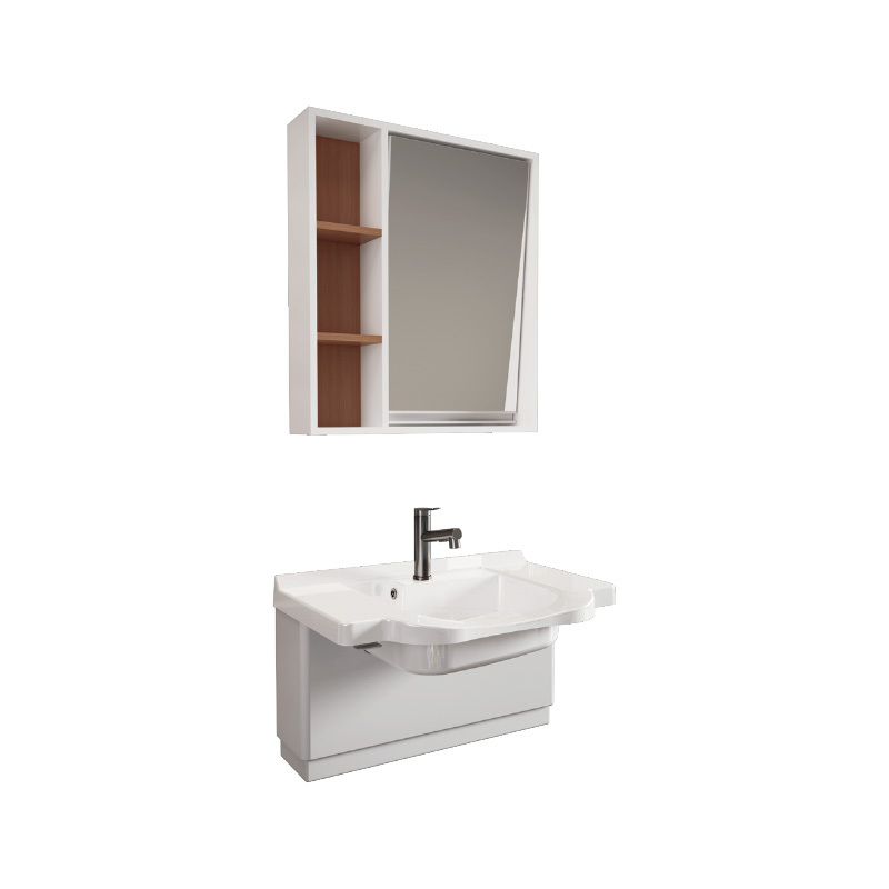 Electric lift bathroom cabinet