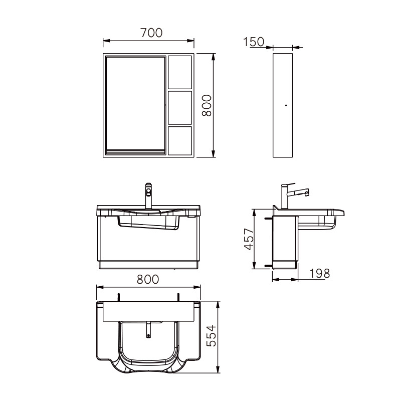 Electric lift bathroom cabinet