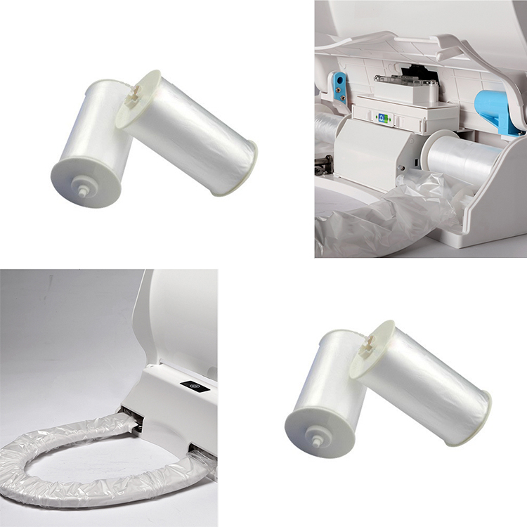 Disposable hygienic toilet seat roll film